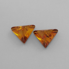  ct natürliche orangefarbener Bernstein-Edelsteine, Transparent, Transparent / Lichtdurchlässig