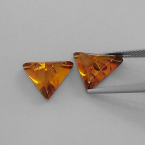  ct natürliche orangefarbener Bernstein-Edelsteine, Transparent, Transparent / Lichtdurchlässig
