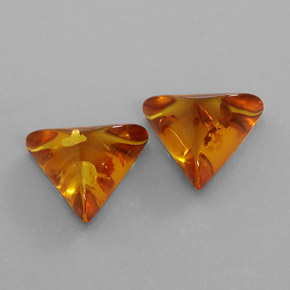  ct natürliche orangefarbener Bernstein-Edelsteine, Transparent, Transparent / Lichtdurchlässig