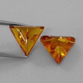  ct natürliche orangefarbener Bernstein-Edelsteine, Transparent, Transparent / Lichtdurchlässig