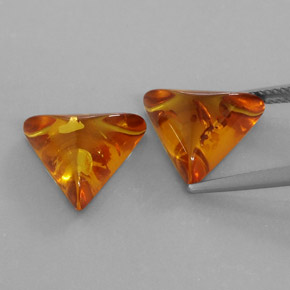  ct natürliche orangefarbener Bernstein-Edelsteine, Transparent, Transparent / Lichtdurchlässig