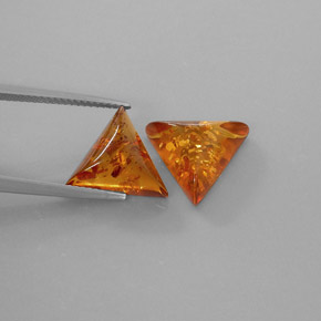  ct natürliche orangefarbener Bernstein-Edelsteine, Transparent, Transparent / Lichtdurchlässig