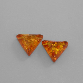  ct natürliche orangefarbener Bernstein-Edelsteine, Transparent, Transparent / Lichtdurchlässig