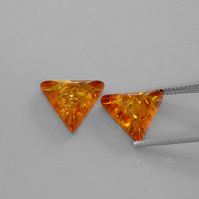  ct natürliche orangefarbener Bernstein-Edelsteine, Transparent, Transparent / Lichtdurchlässig