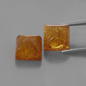 ct natürliche orangefarbener Bernstein-Edelsteine, Transparent, Transparent / Lichtdurchlässig