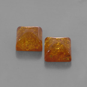  ct natürliche orangefarbener Bernstein-Edelsteine, Transparent, Transparent / Lichtdurchlässig