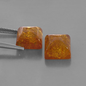  ct natürliche orangefarbener Bernstein-Edelsteine, Transparent, Transparent / Lichtdurchlässig