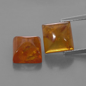  ct natürliche orangefarbener Bernstein-Edelsteine, Transparent, Transparent / Lichtdurchlässig