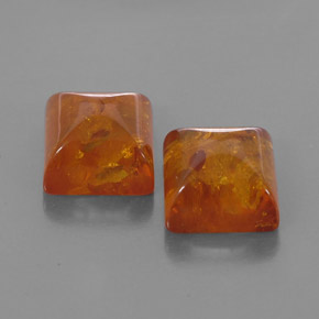  ct natürliche orangefarbener Bernstein-Edelsteine, Transparent, Transparent / Lichtdurchlässig