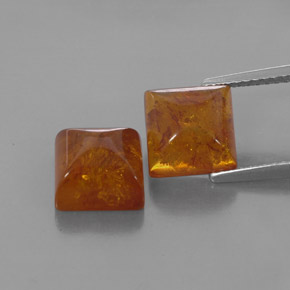  ct natürliche orangefarbener Bernstein-Edelsteine, Transparent, Transparent / Lichtdurchlässig