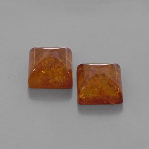  ct natürliche orangefarbener Bernstein-Edelsteine, Transparent, Transparent / Lichtdurchlässig