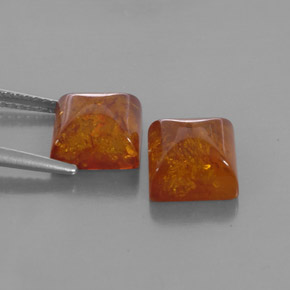 ct natürliche orangefarbener Bernstein-Edelsteine, Transparent, Transparent / Lichtdurchlässig
