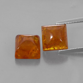  ct natürliche orangefarbener Bernstein-Edelsteine, Transparent, Transparent / Lichtdurchlässig