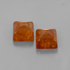  ct natürliche orangefarbener Bernstein-Edelsteine, Transparent, Transparent / Lichtdurchlässig