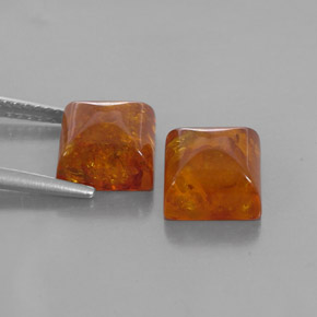  ct natürliche orangefarbener Bernstein-Edelsteine, Transparent, Transparent / Lichtdurchlässig