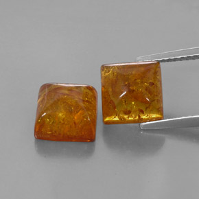  ct natürliche orangefarbener Bernstein-Edelsteine, Transparent, Transparent / Lichtdurchlässig