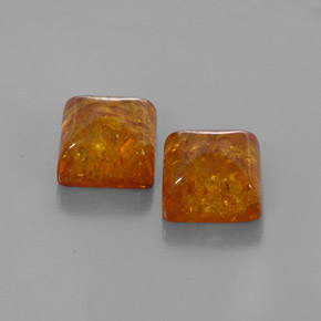  ct natürliche orangefarbener Bernstein-Edelsteine, Transparent, Transparent / Lichtdurchlässig