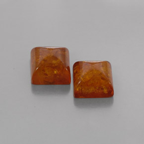  ct natürliche orangefarbener Bernstein-Edelsteine, Transparent, Transparent / Lichtdurchlässig