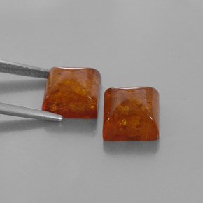  ct natürliche orangefarbener Bernstein-Edelsteine, Transparent, Transparent / Lichtdurchlässig