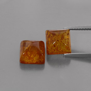  ct natürliche orangefarbener Bernstein-Edelsteine, Transparent, Transparent / Lichtdurchlässig
