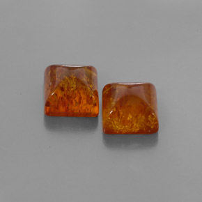  ct natürliche orangefarbener Bernstein-Edelsteine, Transparent, Transparent / Lichtdurchlässig