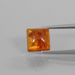 1,32 ctw natürlicher orangefarbener Bernstein, Transparent, Transparent / Lichtdurchlässig