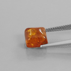 1,32 ctw natürlicher orangefarbener Bernstein, Transparent, Transparent / Lichtdurchlässig