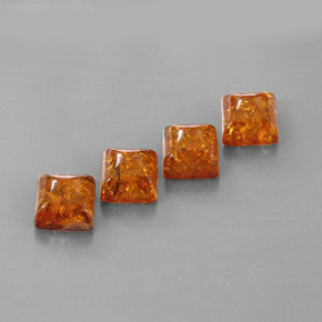  ct natürliche orangefarbener Bernstein-Edelsteine, Transparent, Transparent / Lichtdurchlässig