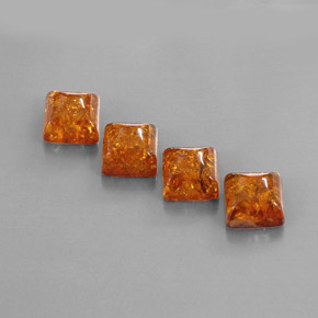  ct natürliche orangefarbener Bernstein-Edelsteine, Transparent, Transparent / Lichtdurchlässig