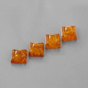  ct natürliche orangefarbener Bernstein-Edelsteine, Transparent, Transparent / Lichtdurchlässig