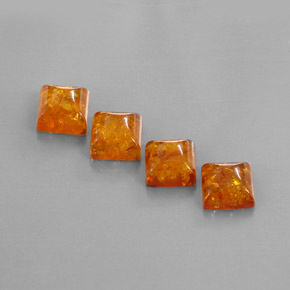  ct natürliche orangefarbener Bernstein-Edelsteine, Transparent, Transparent / Lichtdurchlässig