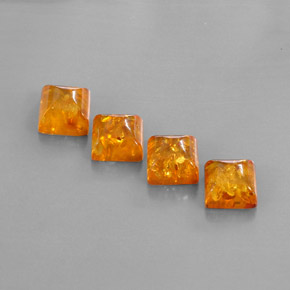  ct natürliche orangefarbener Bernstein-Edelsteine, Transparent, Transparent / Lichtdurchlässig