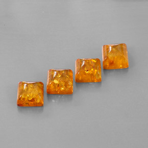  ct natürliche orangefarbener Bernstein-Edelsteine, Transparent, Transparent / Lichtdurchlässig