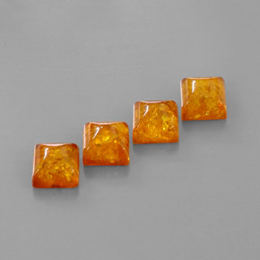  ct natürliche orangefarbener Bernstein-Edelsteine, Transparent, Transparent / Lichtdurchlässig