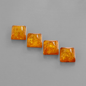  ct natürliche orangefarbener Bernstein-Edelsteine, Transparent, Transparent / Lichtdurchlässig