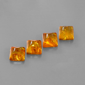  ct natürliche orangefarbener Bernstein-Edelsteine, Transparent, Transparent / Lichtdurchlässig