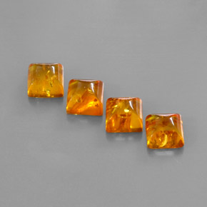  ct natürliche orangefarbener Bernstein-Edelsteine, Transparent, Transparent / Lichtdurchlässig