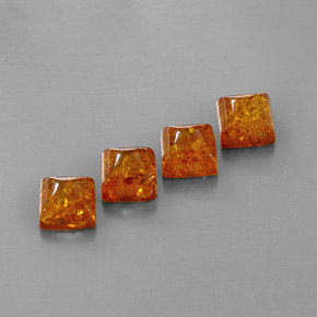  ct natürliche orangefarbener Bernstein-Edelsteine, Transparent, Transparent / Lichtdurchlässig