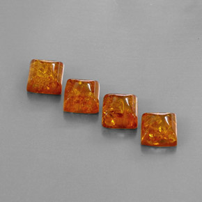  ct natürliche orangefarbener Bernstein-Edelsteine, Transparent, Transparent / Lichtdurchlässig
