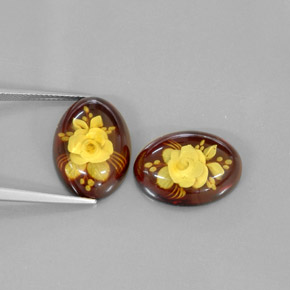  ct natürliche orangefarbener Bernstein-Edelsteine, Transparent, Transparent / Lichtdurchlässig