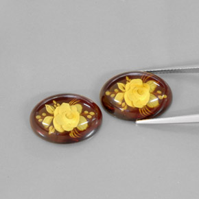  ct natürliche orangefarbener Bernstein-Edelsteine, Transparent, Transparent / Lichtdurchlässig