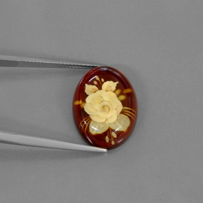 5,59 ctw natürlicher orangefarbener Bernstein, Transparent, Transparent / Lichtdurchlässig