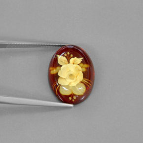 5,62 ctw natürlicher orangefarbener Bernstein, Transparent, Transparent / Lichtdurchlässig