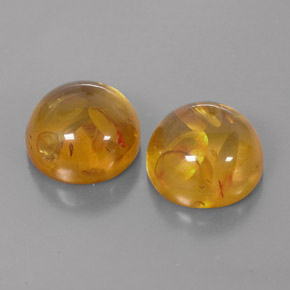  ct natürliche orangefarbener Bernstein-Edelsteine, Transparent, Transparent / Lichtdurchlässig
