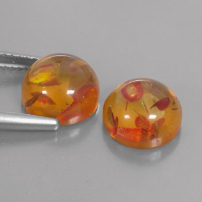  ct natürliche orangefarbener Bernstein-Edelsteine, Transparent, Transparent / Lichtdurchlässig