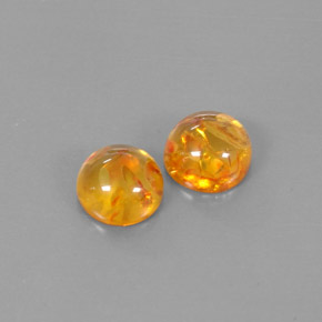  ct natürliche orangefarbener Bernstein-Edelsteine, Transparent, Transparent / Lichtdurchlässig