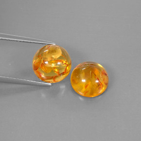 ct natürliche orangefarbener Bernstein-Edelsteine, Transparent, Transparent / Lichtdurchlässig