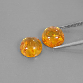  ct natürliche orangefarbener Bernstein-Edelsteine, Transparent, Transparent / Lichtdurchlässig