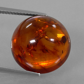 6,10 ctw natürlicher orangefarbener Bernstein, Transparent, Transparent / Lichtdurchlässig