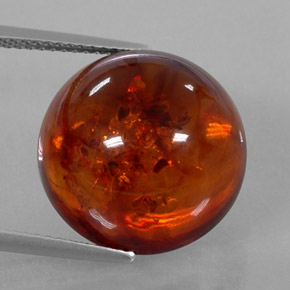 6,14 ctw natürlicher orangefarbener Bernstein, Transparent, Transparent / Lichtdurchlässig